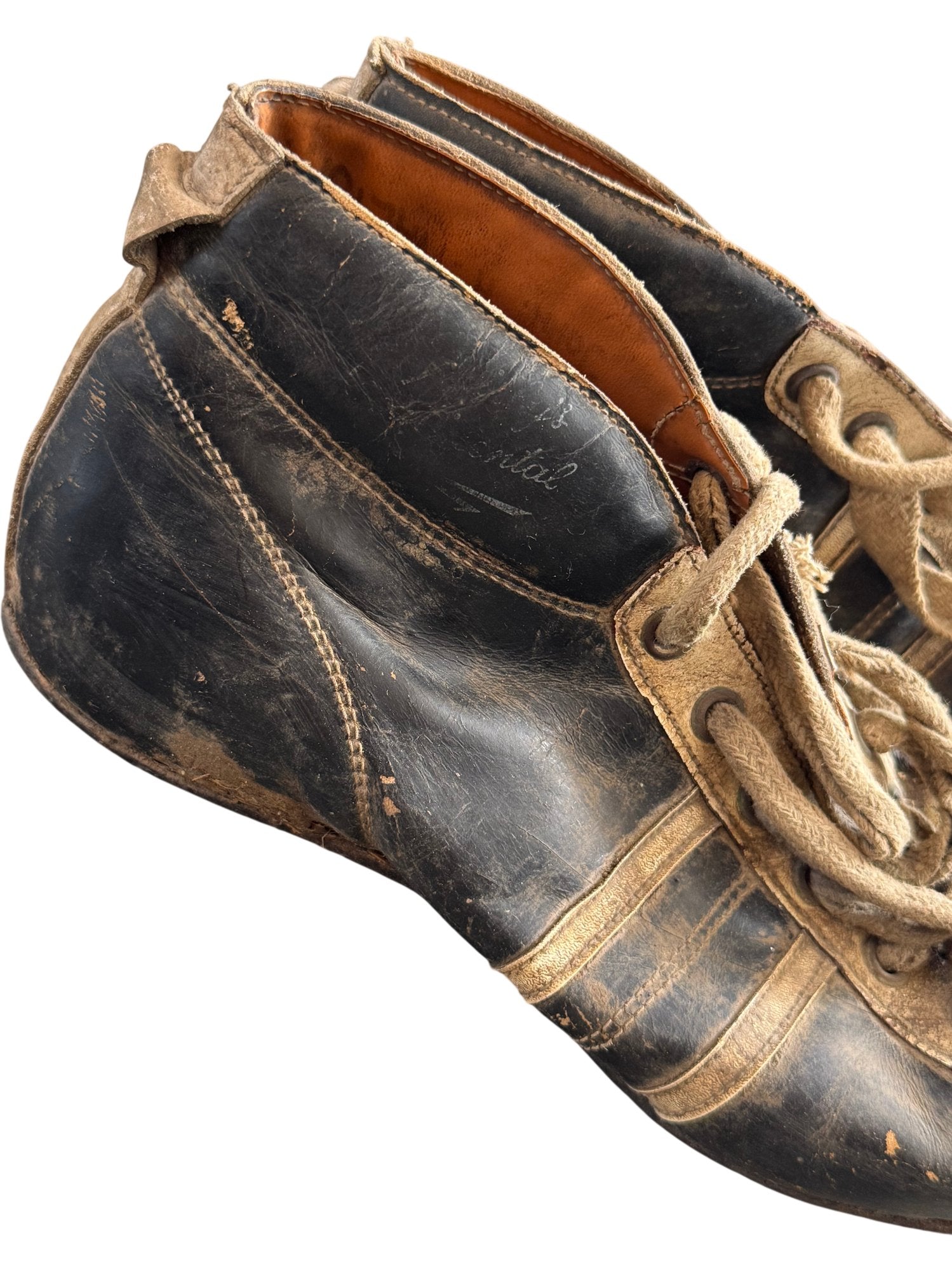 Vintage 1960's Leather Football Boots 'Stanley Continental - 7