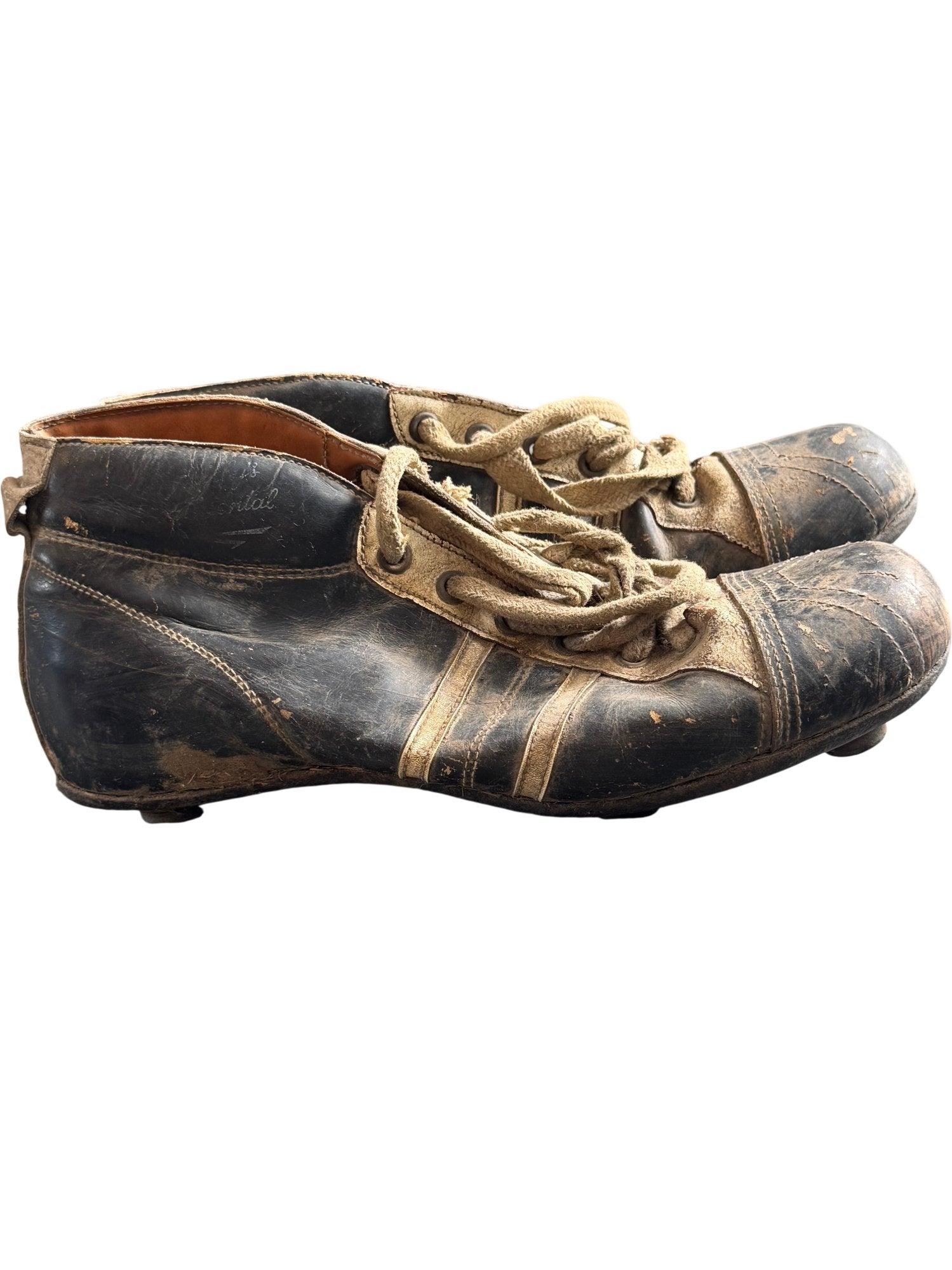 Vintage 1960's Leather Football Boots 'Stanley Continental - 7