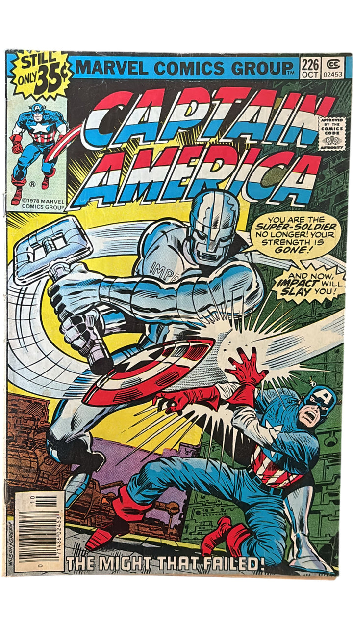 Vintage 1978 Marvel Comics Captain America Issue 226