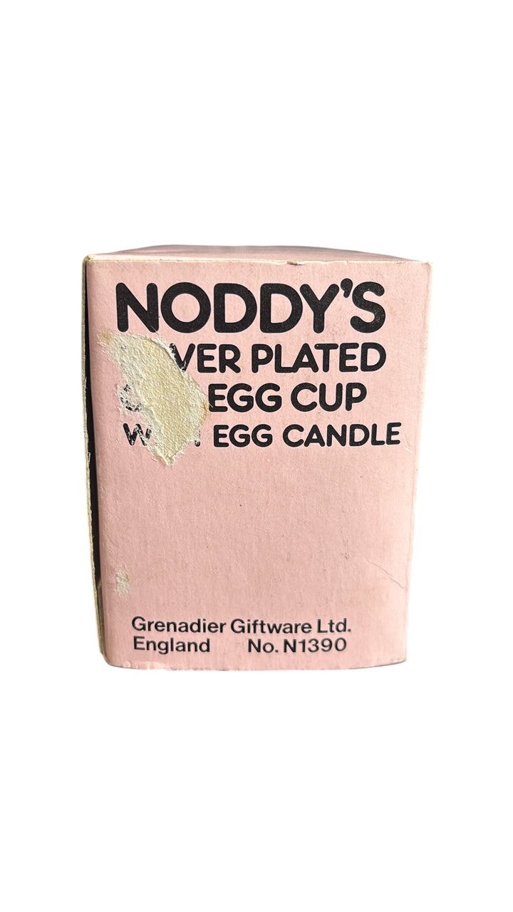 Vintage 1979 Noddy Silver Plated Car Egg Cup with Egg Candle by Grenadier - Think Vintage Online Ltd
