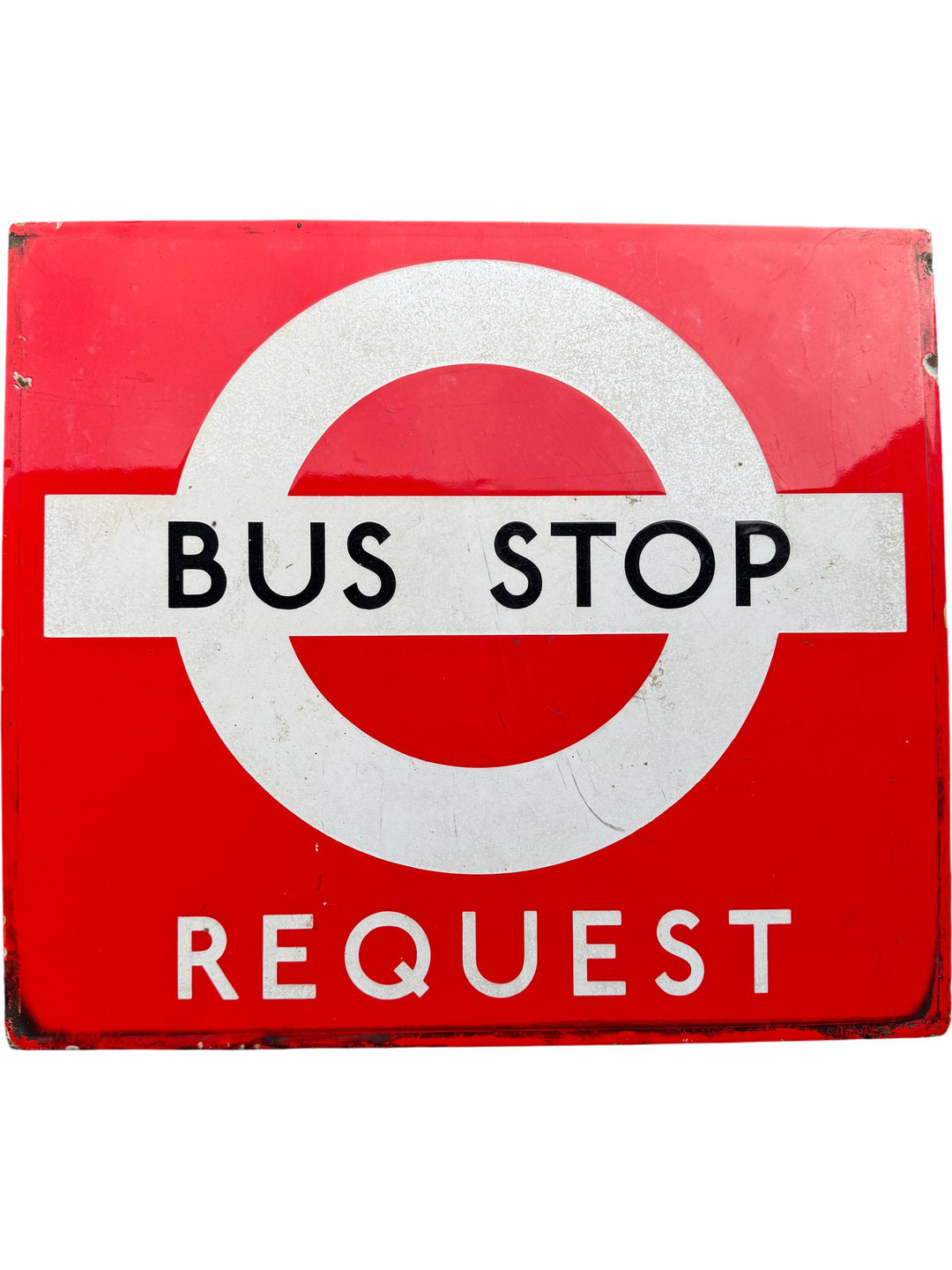 Vintage 50's/60's London Transport Bus Stop Request Sign Collectable Plate - Think Vintage ltd