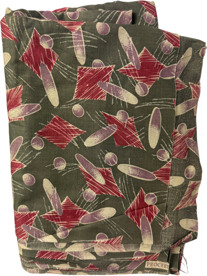 Vintage Abstract Pattern Fabric - Think Vintage