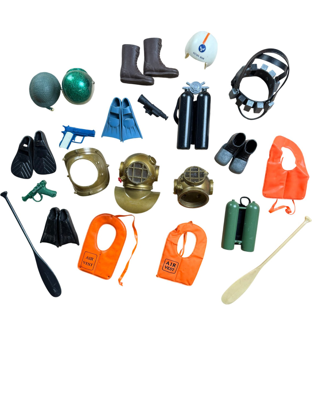 Vintage Action Man Diver and Explorer Toy Accessory Set - Think Vintage ltd