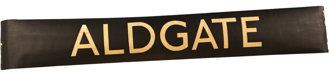 Vintage "Aldgate" Bus Destination Roll 'Section' (L) - Think Vintage Online Ltd