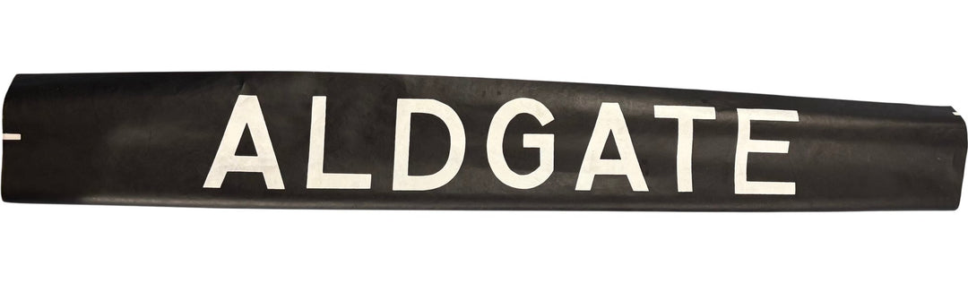 Vintage "Aldgate Station" Bus Destination Roll 'Section' (L) - Think Vintage ltd