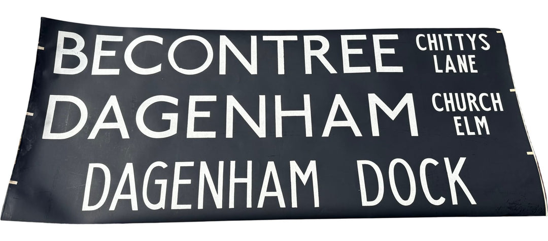 Vintage "Beacontree/Dagenham/Dock" Bus Destination Roll 'Section' (L) - Think Vintage ltd