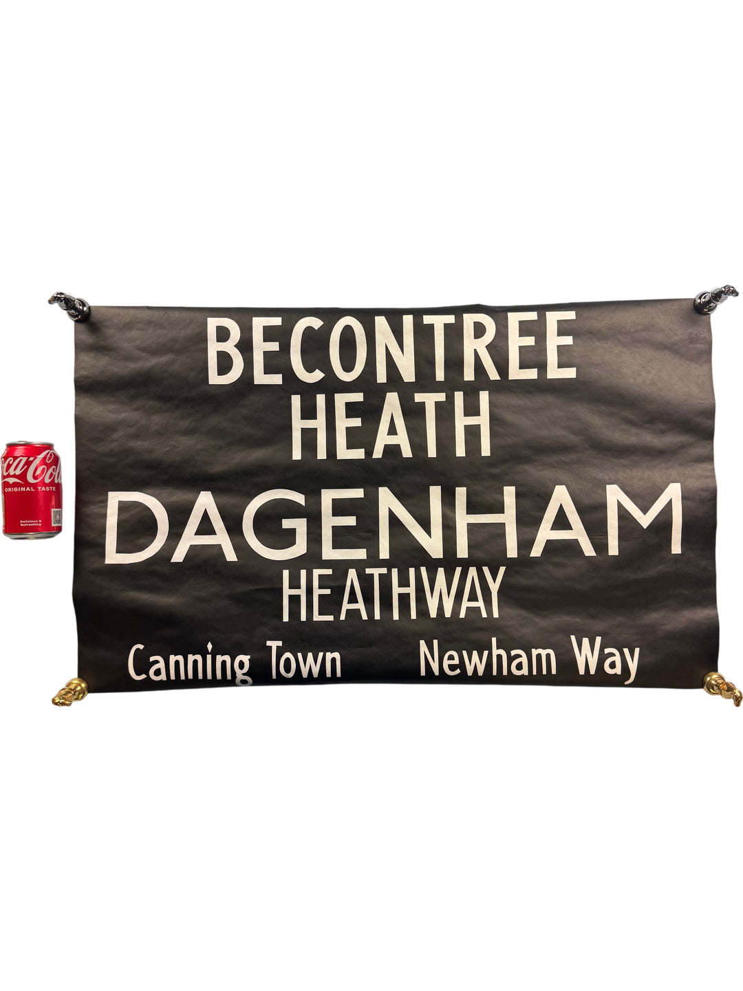 Vintage "Becontree Heath - Dagenham" Bus Destination Roll 'Section' - Think Vintage Online Ltd