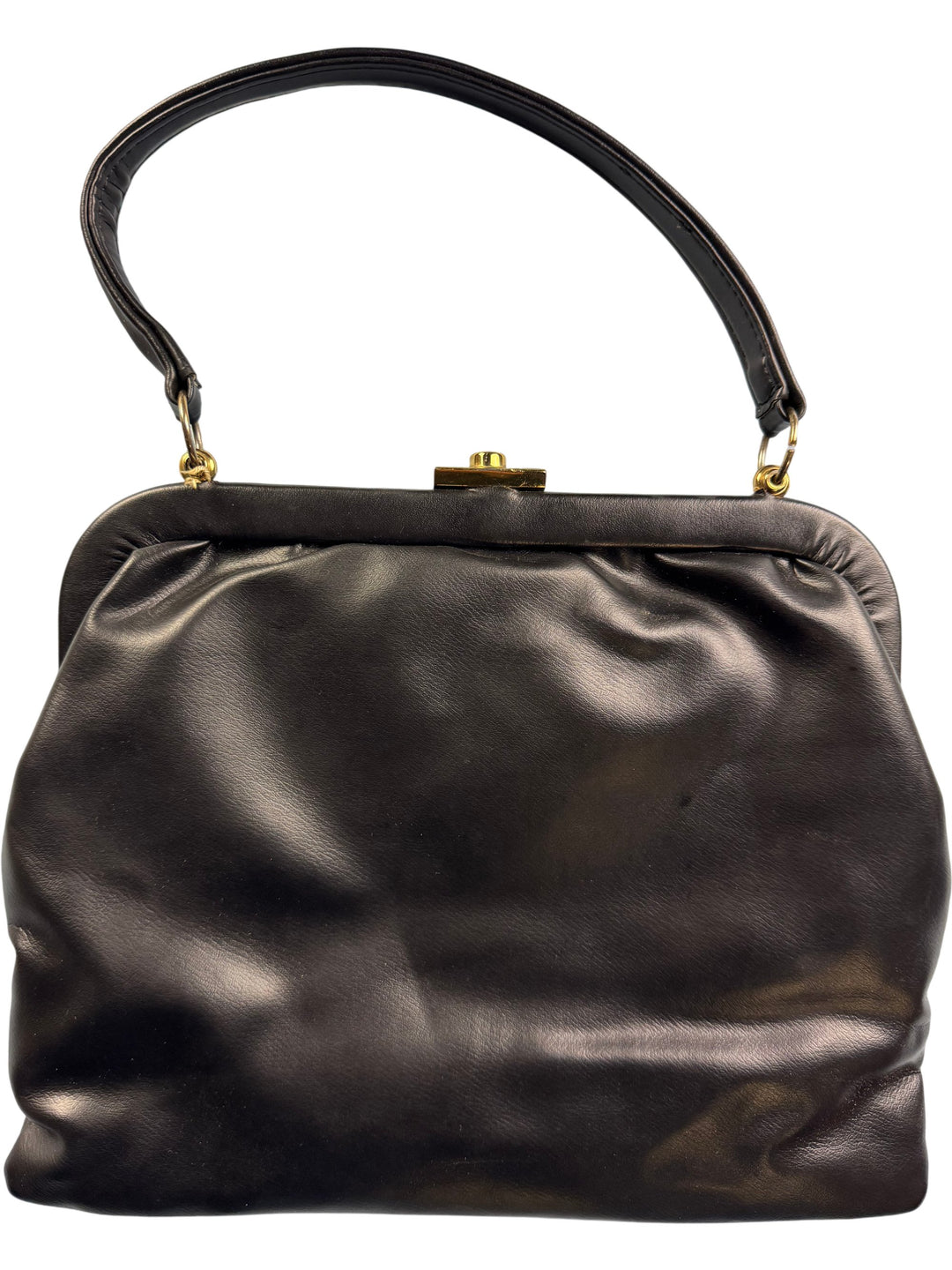 Vintage Black Frame Top Handle Bag - Think Vintage