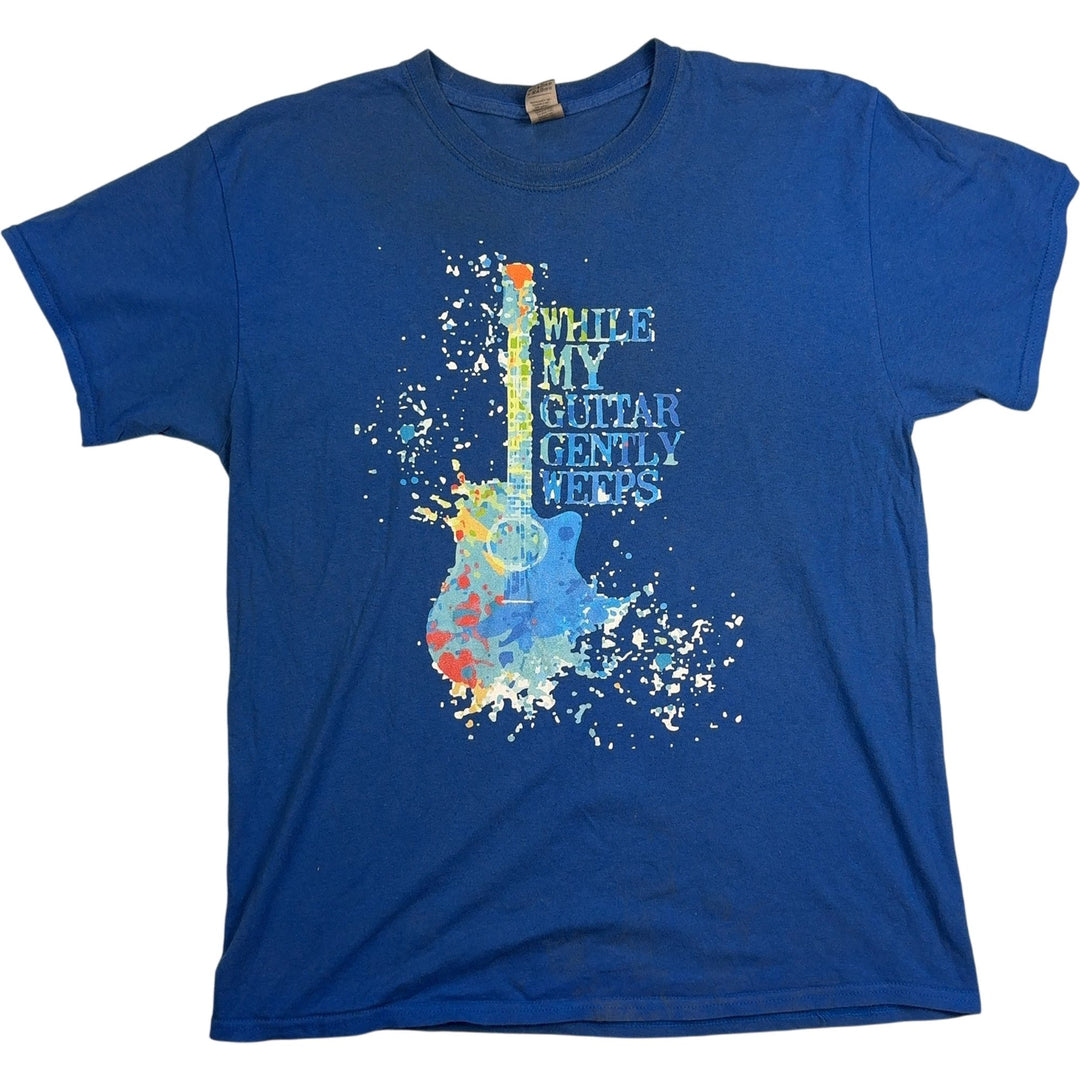 Vintage Blue George Harrison Band T-Shirt - M - Think Vintage