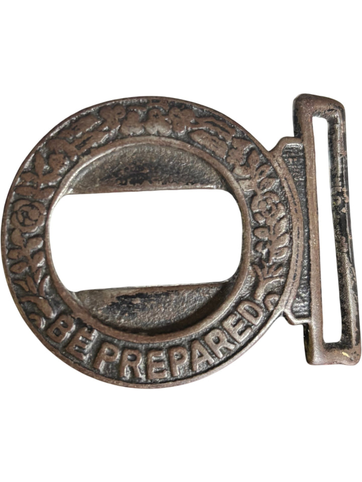 Vintage Boy Scouts Official Belt Buckle Be Prepared Metal - Think Vintage ltd