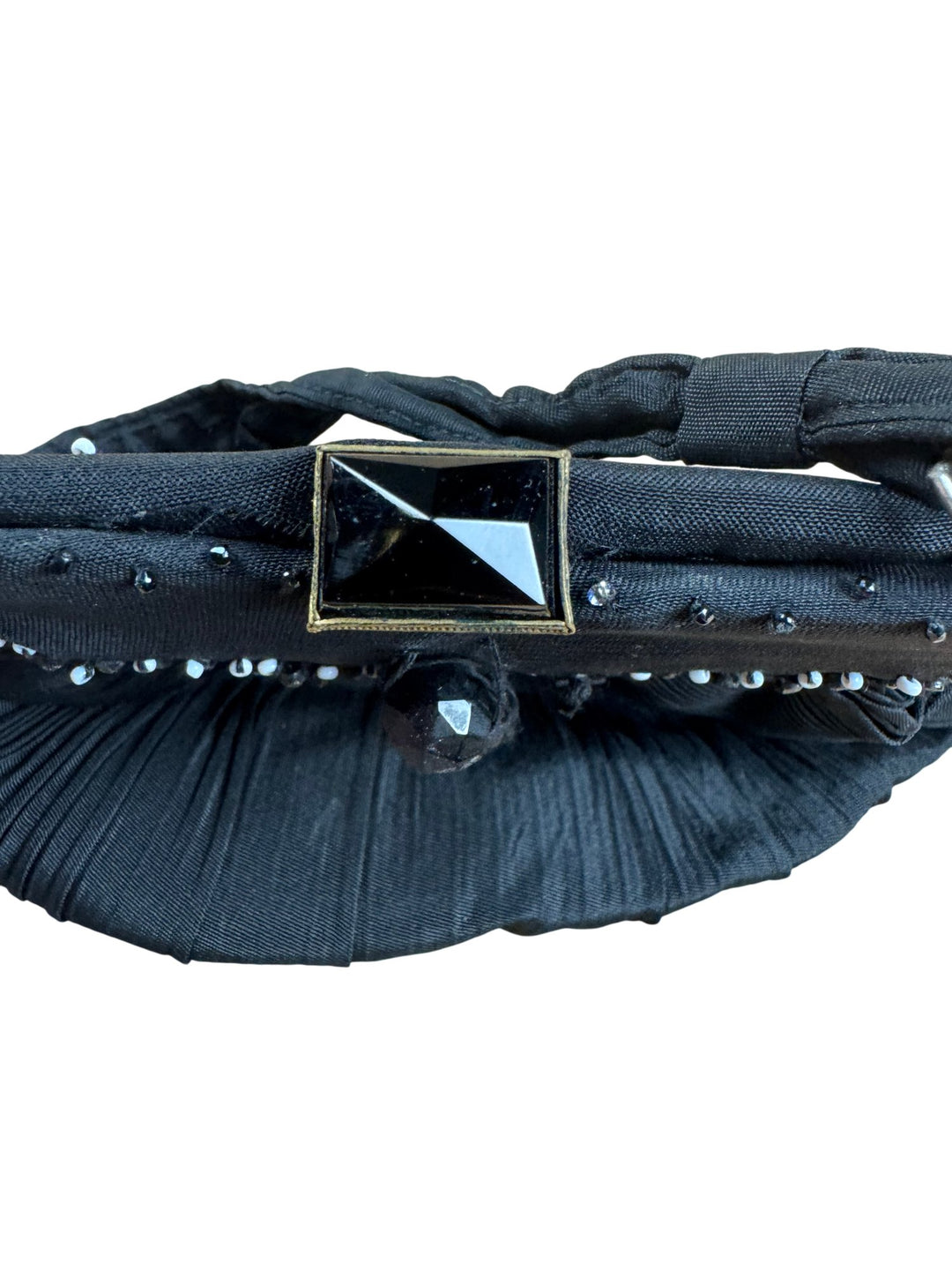 Vintage British Made Black Clutch Bag - Think Vintage ltd