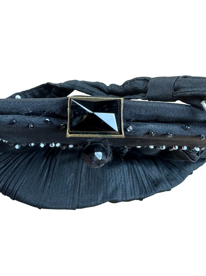 Vintage British Made Black Clutch Bag - Think Vintage ltd