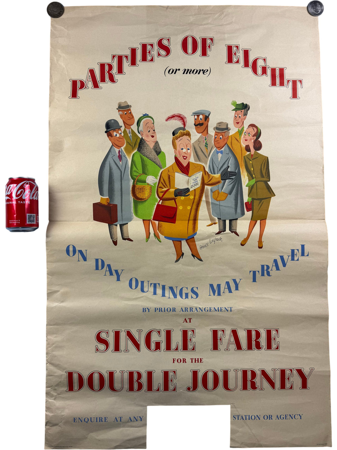 Vintage British Railway Travel Poster Parties of Eight Outings 1981-Now - Think Vintage