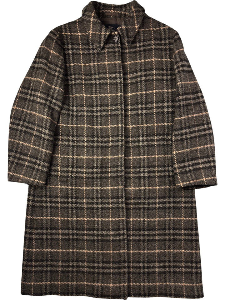 Vintage Burberry Plaid Wool Coat - Think Vintage