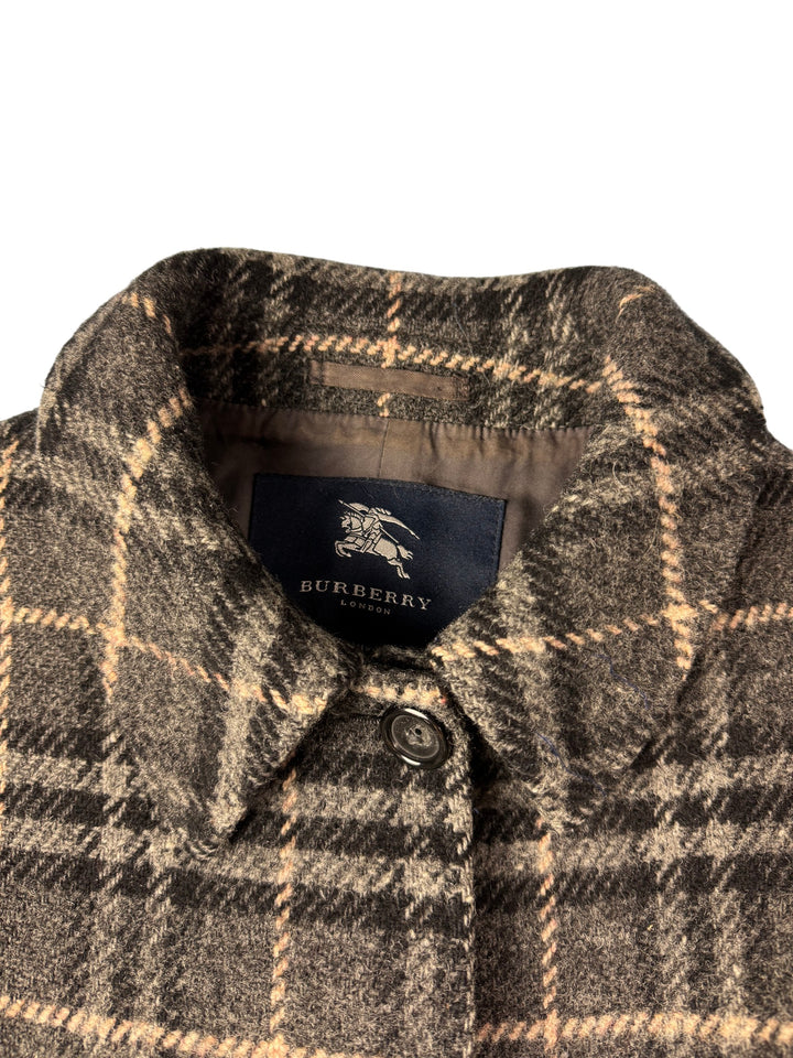 Vintage Burberry Plaid Wool Coat - Think Vintage