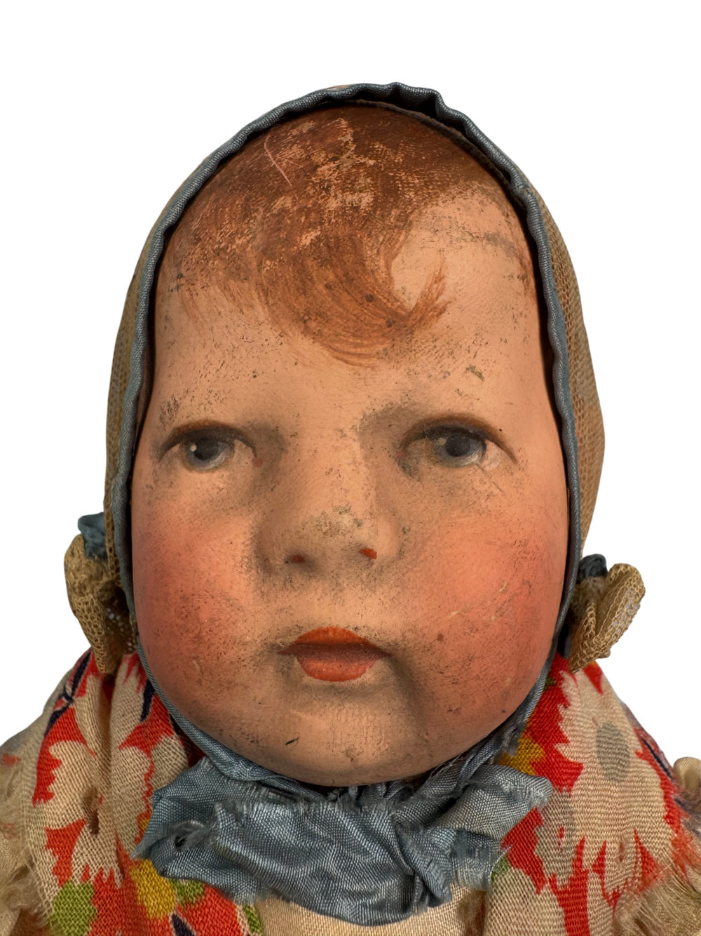 Vintage Cloth Baby Doll with Floral Dress by Kathe Kruse - Think Vintage Online Ltd