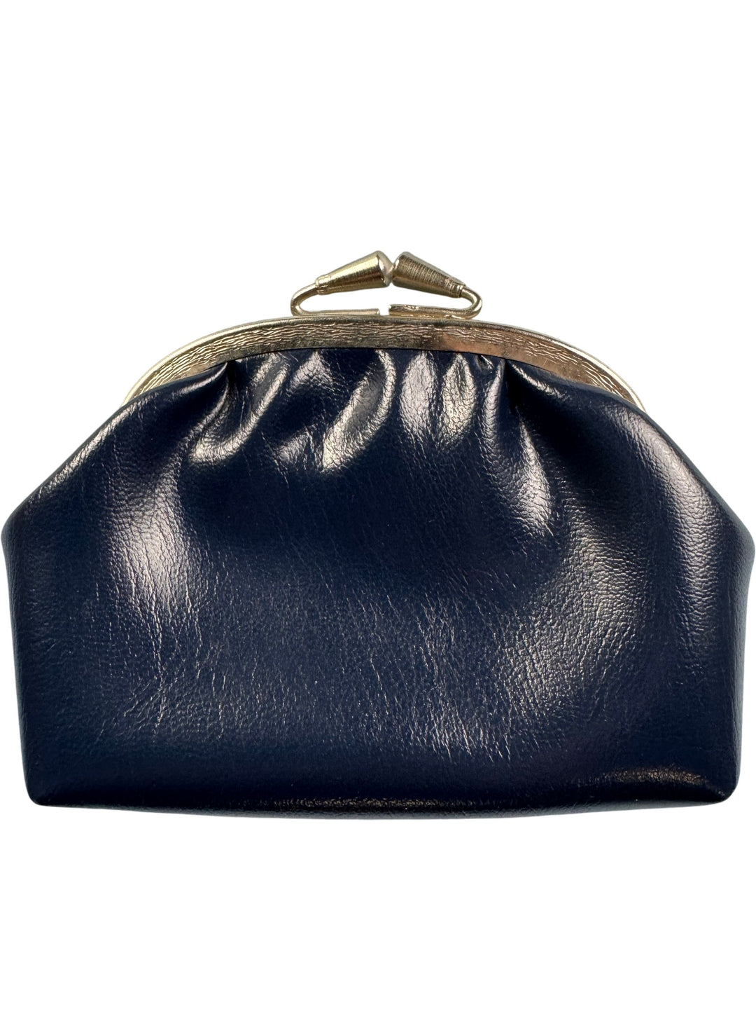 Vintage Coin Purse Navy Leather - Think Vintage ltd