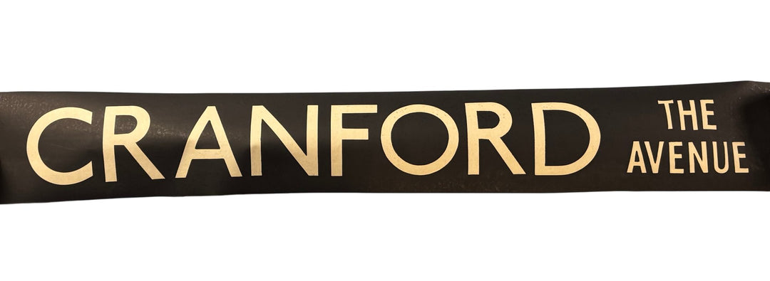 Vintage "Cranford-The Avenue" Bus Destination Roll 'Section' (L) - Think Vintage Online Ltd