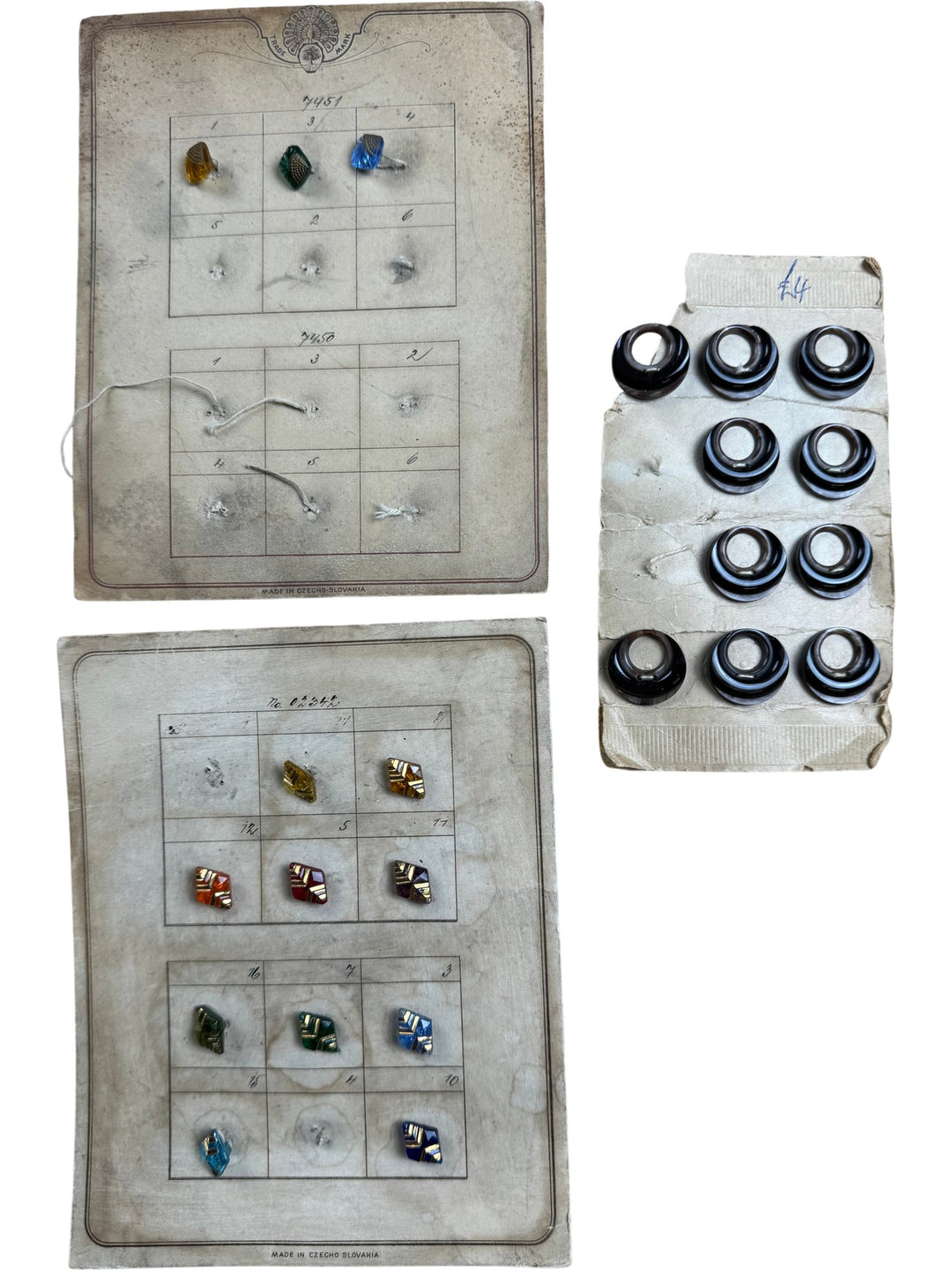 Vintage Czechoslovakian Glass Buttons - Think Vintage ltd