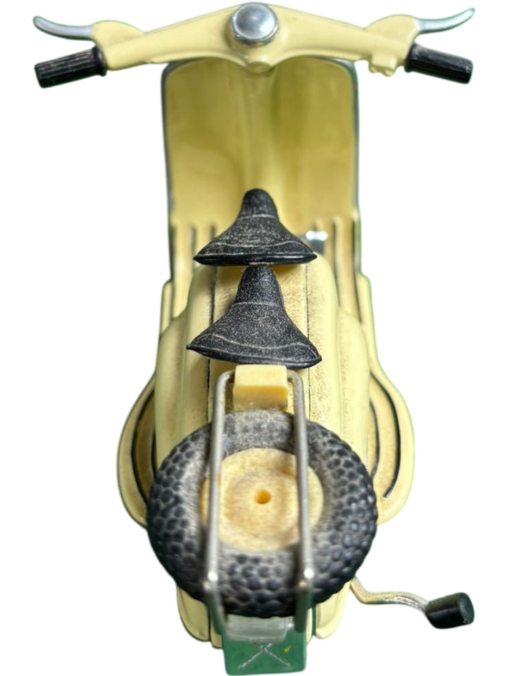 Vintage Diecast Scooter Model Collectible Metal Vespa Yellow Display Piece - Think Vintage