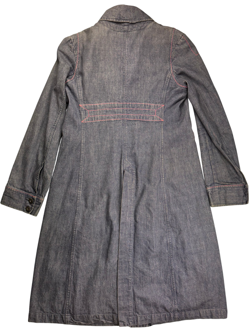 Vintage Diesel Long Denim Jacket - M - Think Vintage Online Ltd