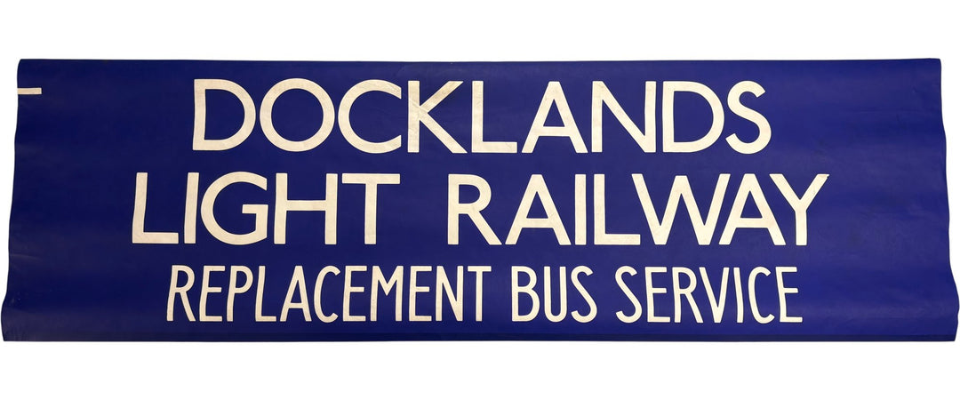 Vintage "Docklands Light Railway" Bus Destination Roll 'Sections' (L) - Think Vintage