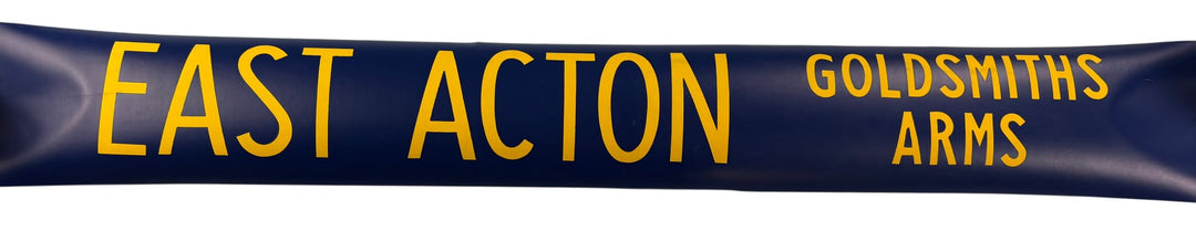 Vintage "East Acton Goldsmiths Arms" Bus Destination Roll 'Section' (L) - Think Vintage