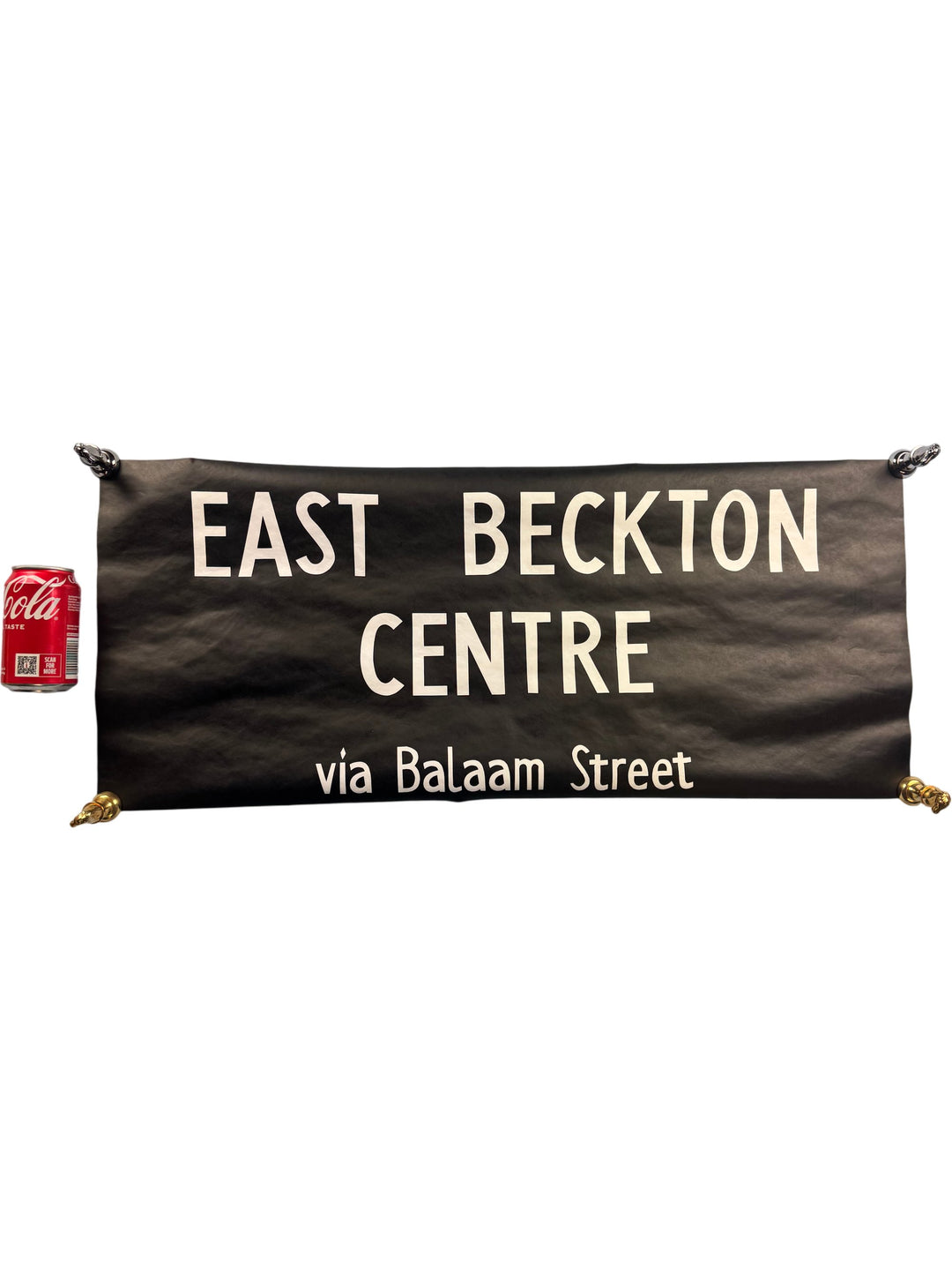 Vintage "East Beckton Centre" Bus Destination Roll 'Section' - Think Vintage ltd