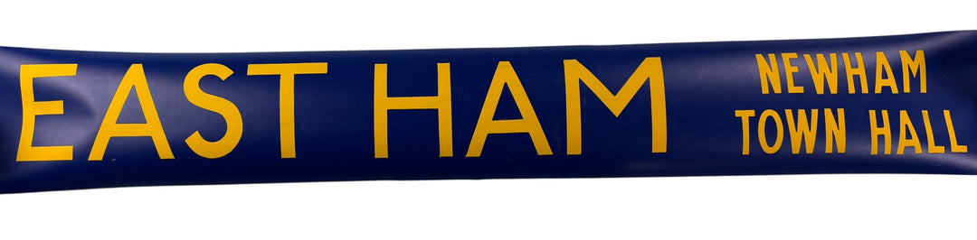 Vintage "East Ham Newham Town Hall" Bus Destination Roll 'Section' (L) - Think Vintage