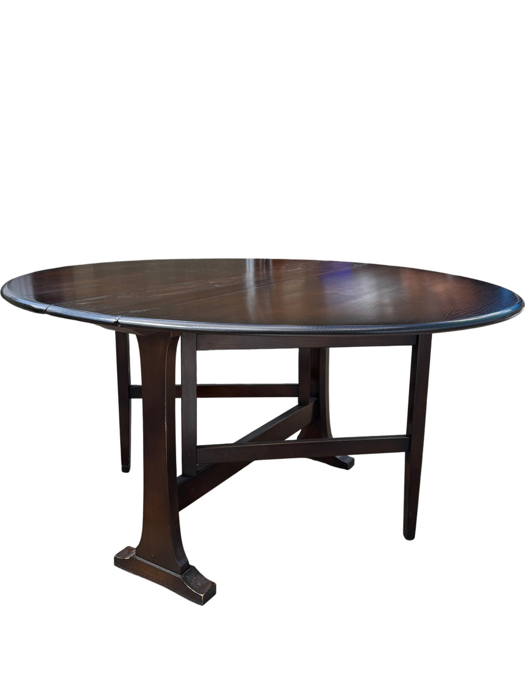 Vintage Ercol Folding Dining Table Dark Elm - Think Vintage