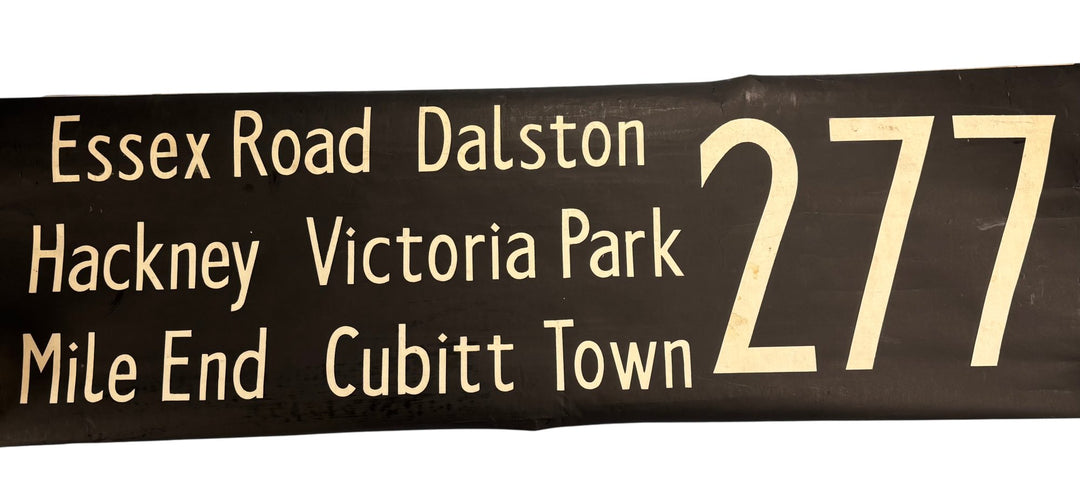 Vintage "Essex Rd/Dalston/Hackney" Bus Destination Roll 'Sections' (L) - Think Vintage ltd