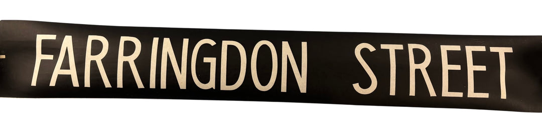 Vintage "Farringdon Street" Bus Destination Roll 'Section' (L) - Think Vintage