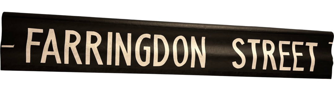 Vintage "Farringdon Street" Bus Destination Roll 'Section' (L) - Think Vintage