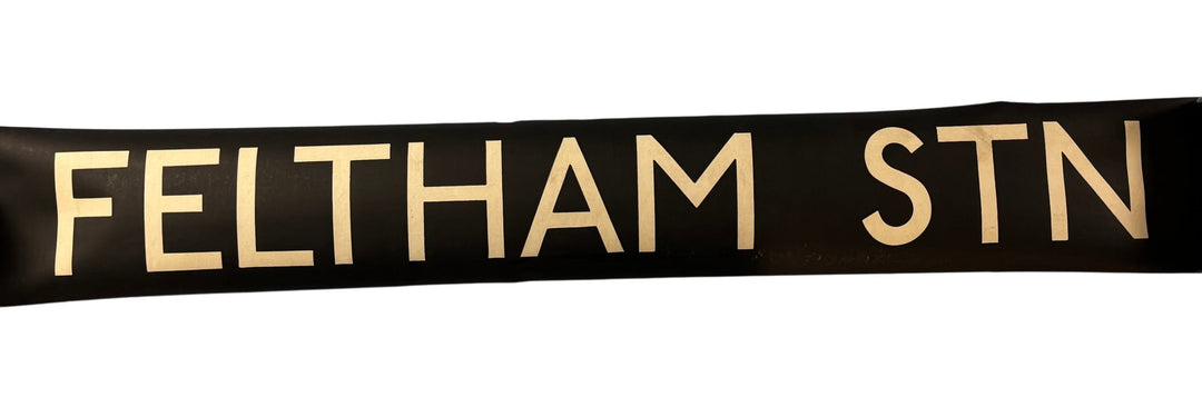 Vintage "Feltham Station" Bus Destination Roll 'Section' (L) - Think Vintage Online Ltd