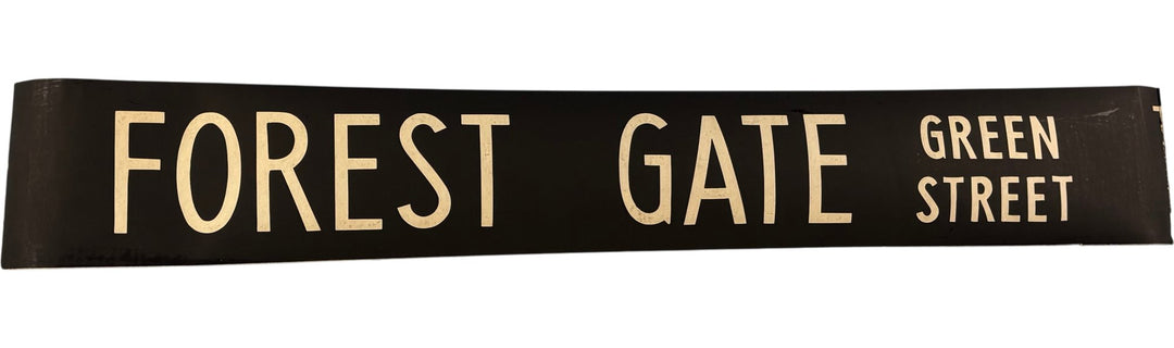 Vintage "Forest Gate Green Street" Bus Destination Roll 'Section' (L) - Think Vintage