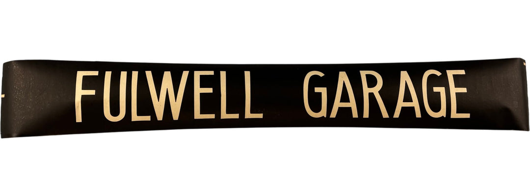 Vintage "Fulwell Garage" Bus Destination Roll 'Section' (L) - Think Vintage Online Ltd