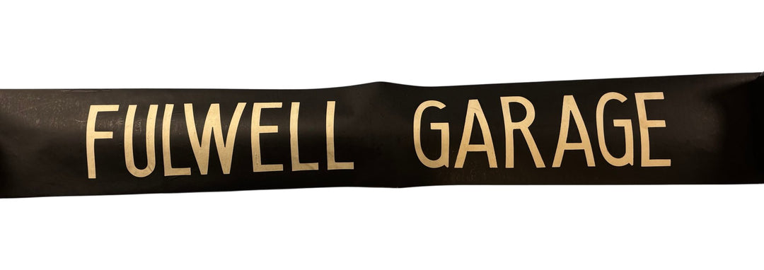Vintage "Fulwell Garage" Bus Destination Roll 'Section' (L) - Think Vintage ltd