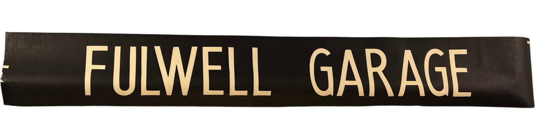 Vintage "Fulwell Garage" Bus Destination Roll 'Section' (L) - Think Vintage ltd