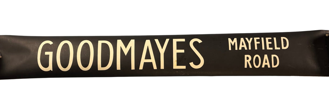 Vintage "Goodmayes Mayfield Road" Bus Destination Roll 'Section' (L) - Think Vintage ltd