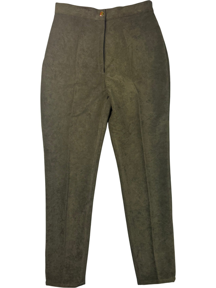 Vintage Green Olive Trousers - W28 - Think Vintage ltd