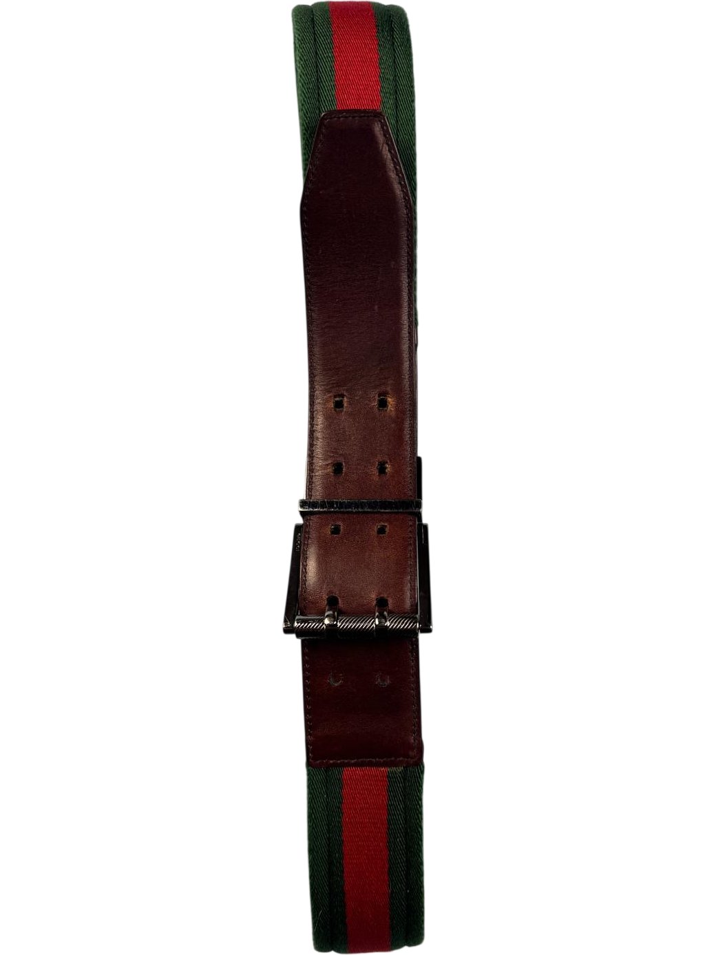 Vintage Gucci Striped Leather Belt - M - Think Vintage ltd