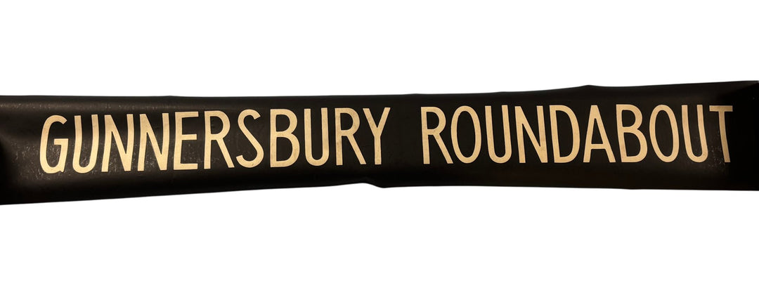 Vintage "Gunnersbury Roundabout" Bus Destination Roll 'Section' (L) - Think Vintage Online Ltd