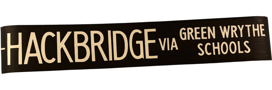 Vintage "Hackbridge" Bus Destination Roll 'Section' (L) - Think Vintage Online Ltd