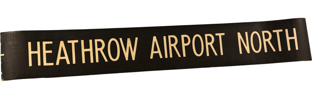 Vintage "Heathrow Airport North" Bus Destination Roll 'Section' (L) - Think Vintage Online Ltd
