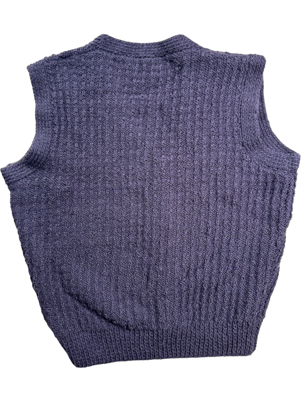 Vintage Knit Buttoned Waistcoat - M - Think Vintage ltd