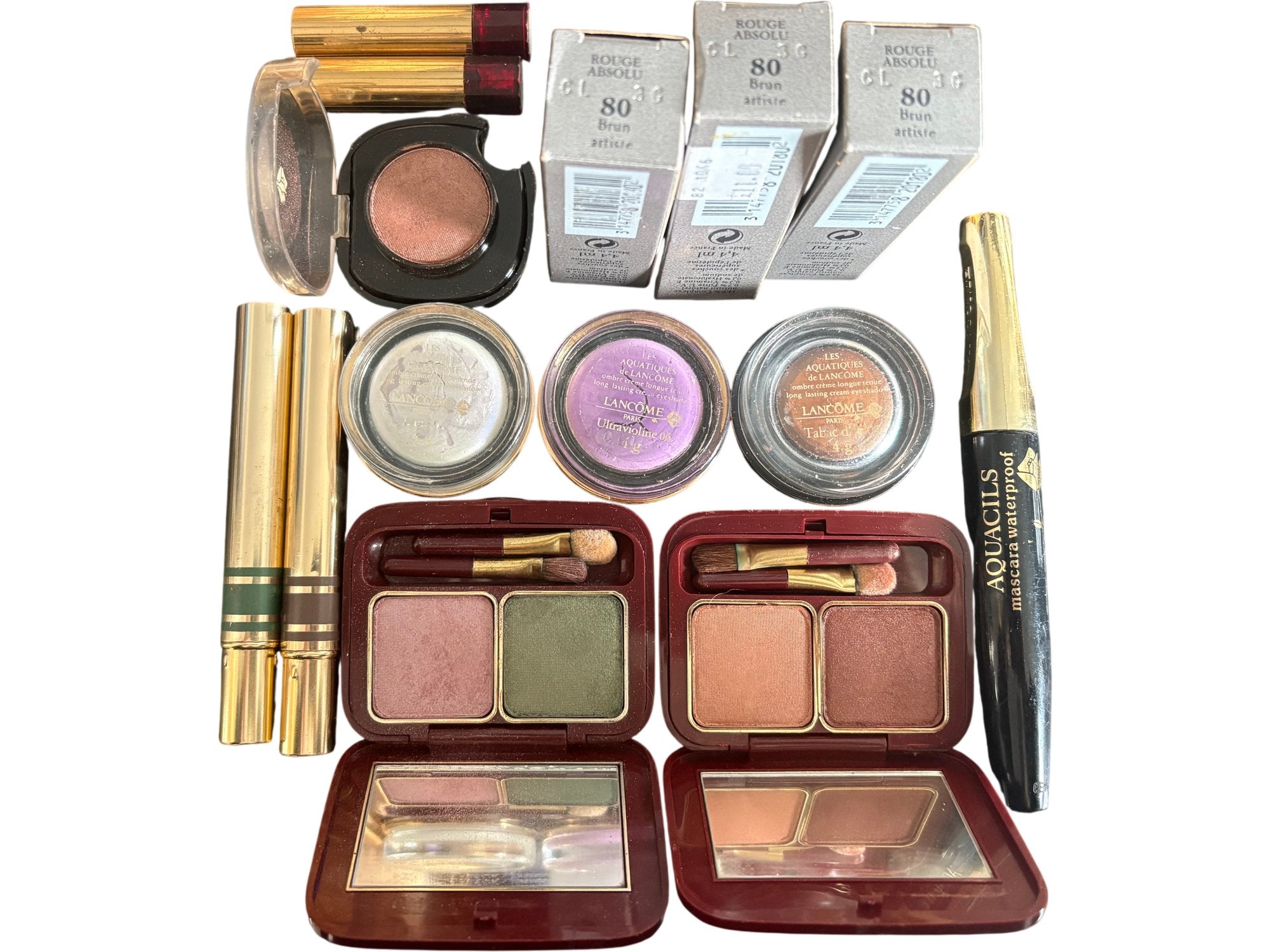 Vintage Lancome Cosmetic Set With Lipsticks Eyeshadows Mascara