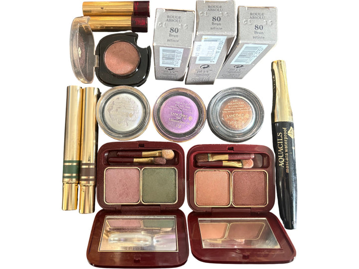 Vintage Lancome Cosmetic Set With Lipsticks Eyeshadows Mascara - Think Vintage ltd