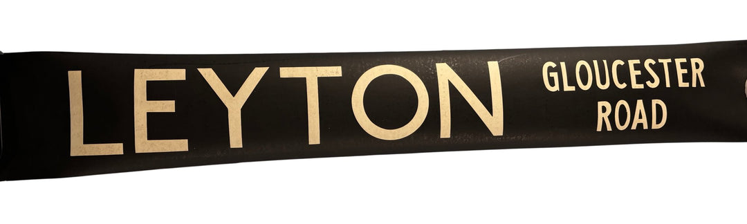 Vintage "Leyton-Gloucester Road" Bus Destination Roll 'Section' (L) - Think Vintage ltd