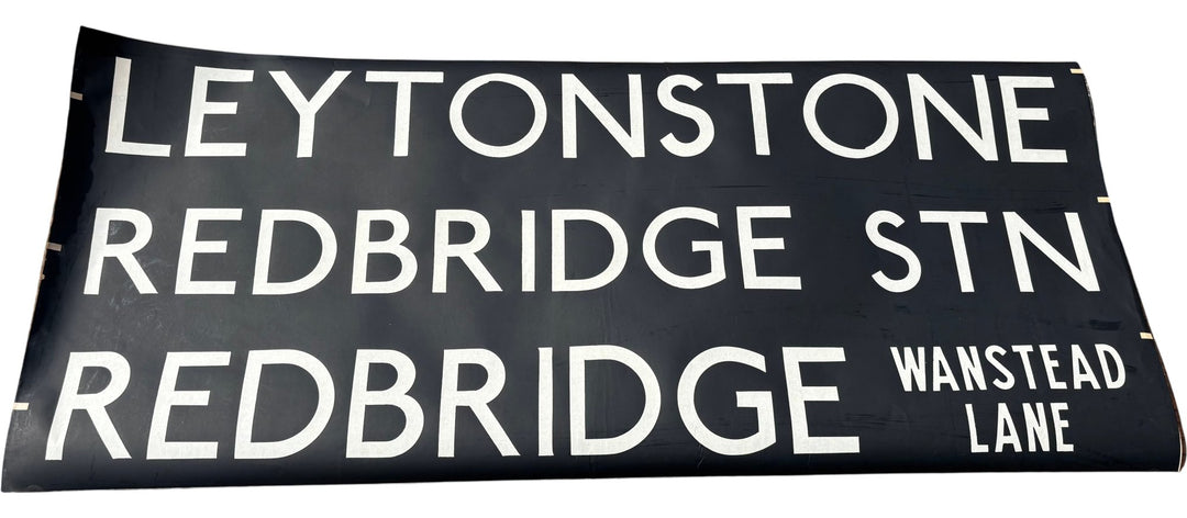 Vintage "Leytonstone/Redbridge" Bus Destination Roll 'Section' (L) - Think Vintage Online Ltd