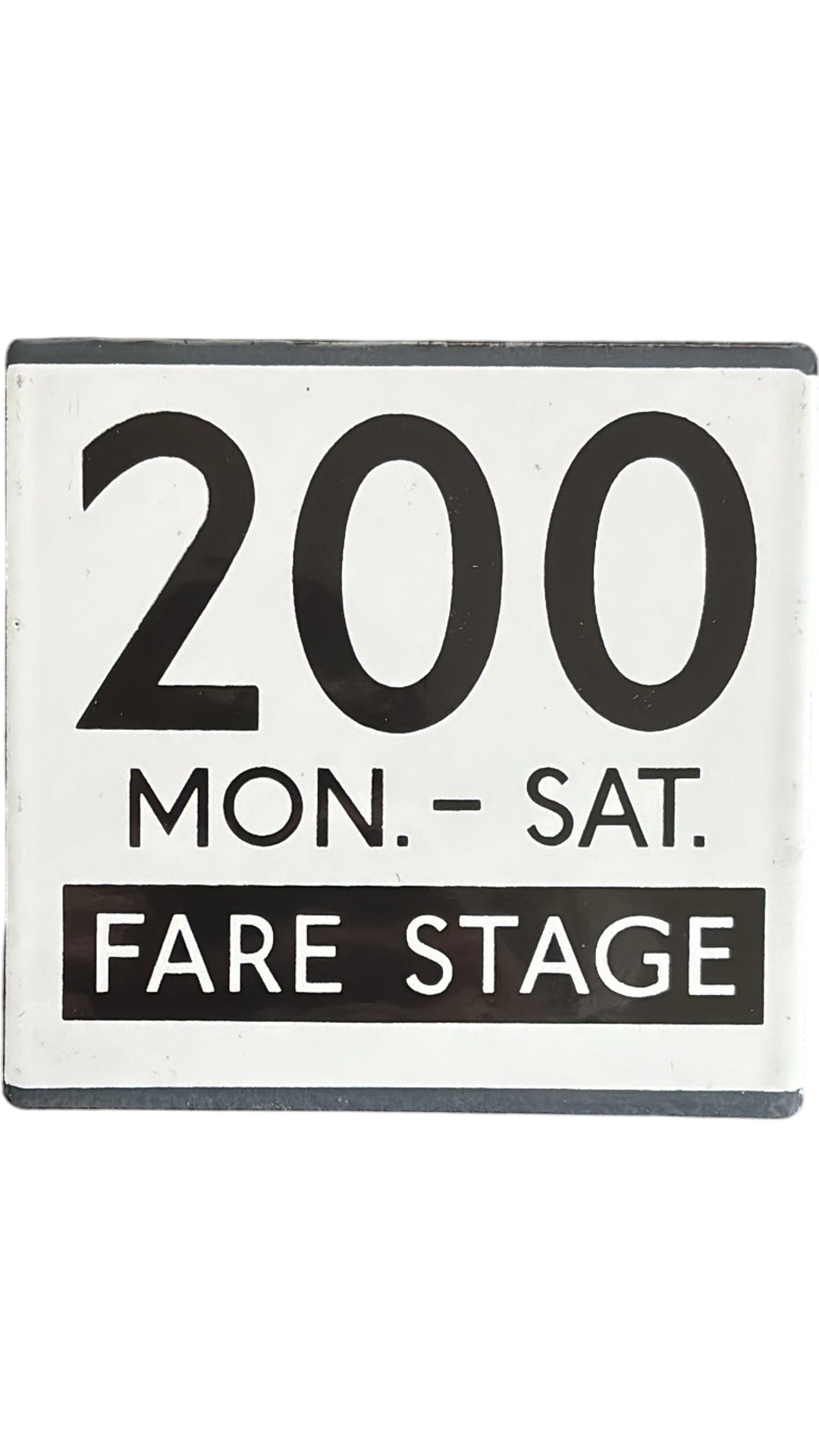 Vintage London Transport Bus 200 Mon. - Sat. Fare Stage - Think Vintage Online Ltd